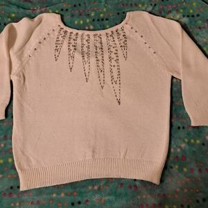 Vintage Castleberry Paris London New York white sweater.  Excellent condition